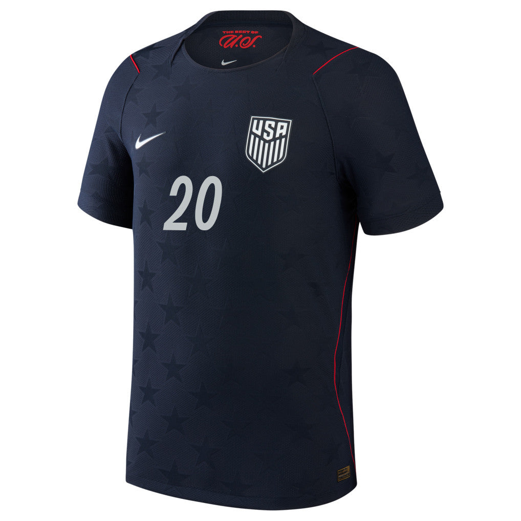 Folarin Balogun 20 USMNT 2026 Away Match Soccer Jersey - Blue Men