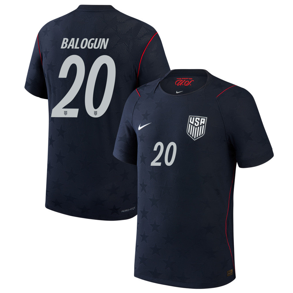 Folarin Balogun 20 USMNT 2026 Away Match Soccer Jersey - Blue Men