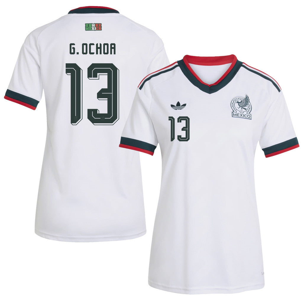 Guillermo Ochoa 13 Women's Mexico National Team 2026 Away Soccer Jerseys - White
