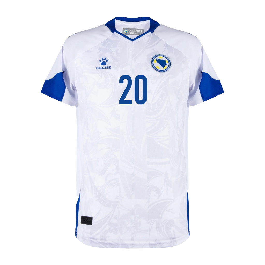 Esmir Bajraktarević 20 Bosnia and Herzegovina 2026 Away Soccer Jerseys - White, Men's\Womne's\Kids