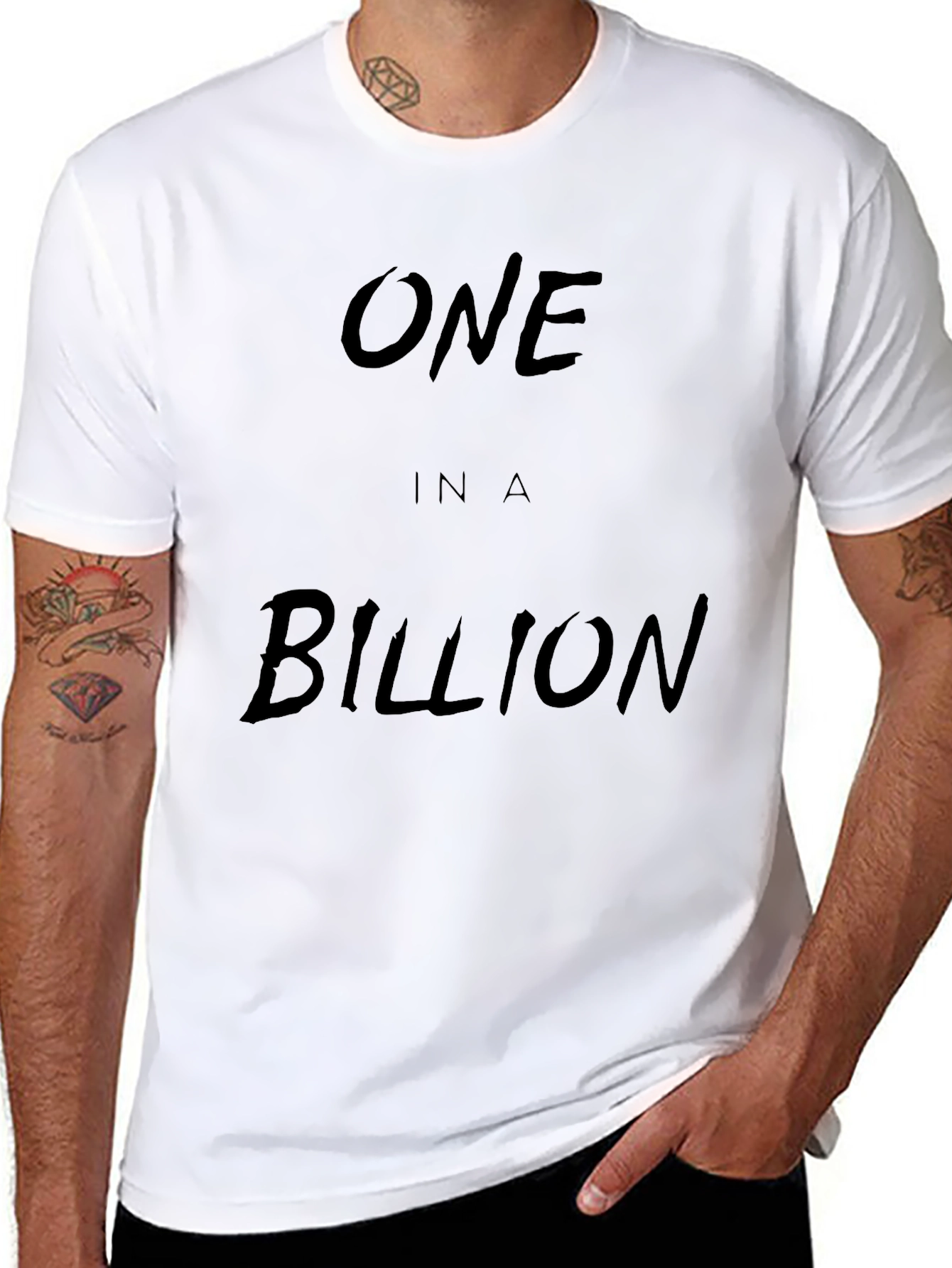 One in a Billion Black Graphic Tee