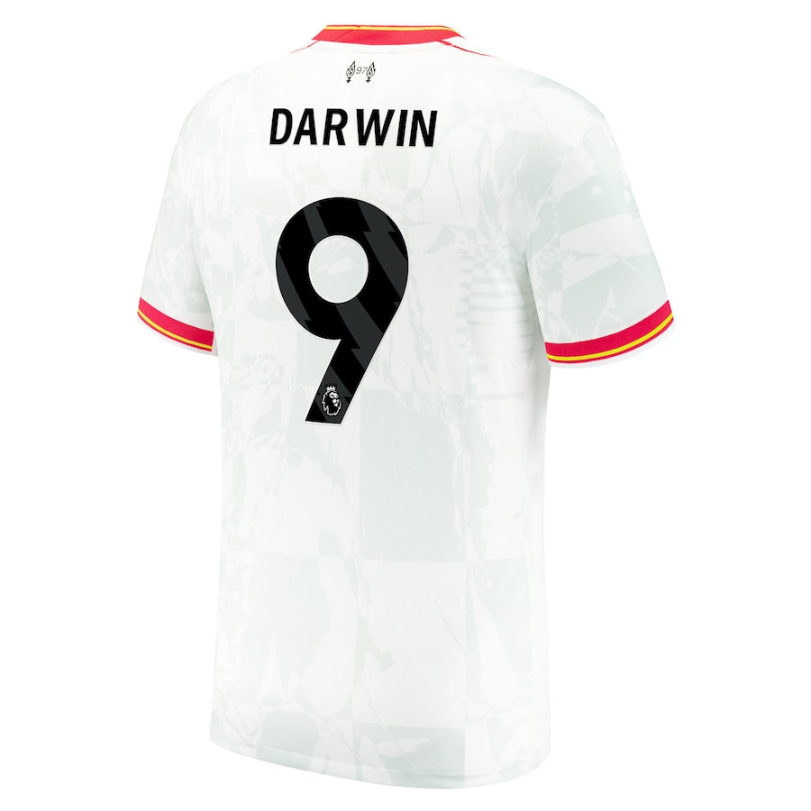 Darwin Núñez Liverpool 2024/25 Third Custom Soccer Shirt - White