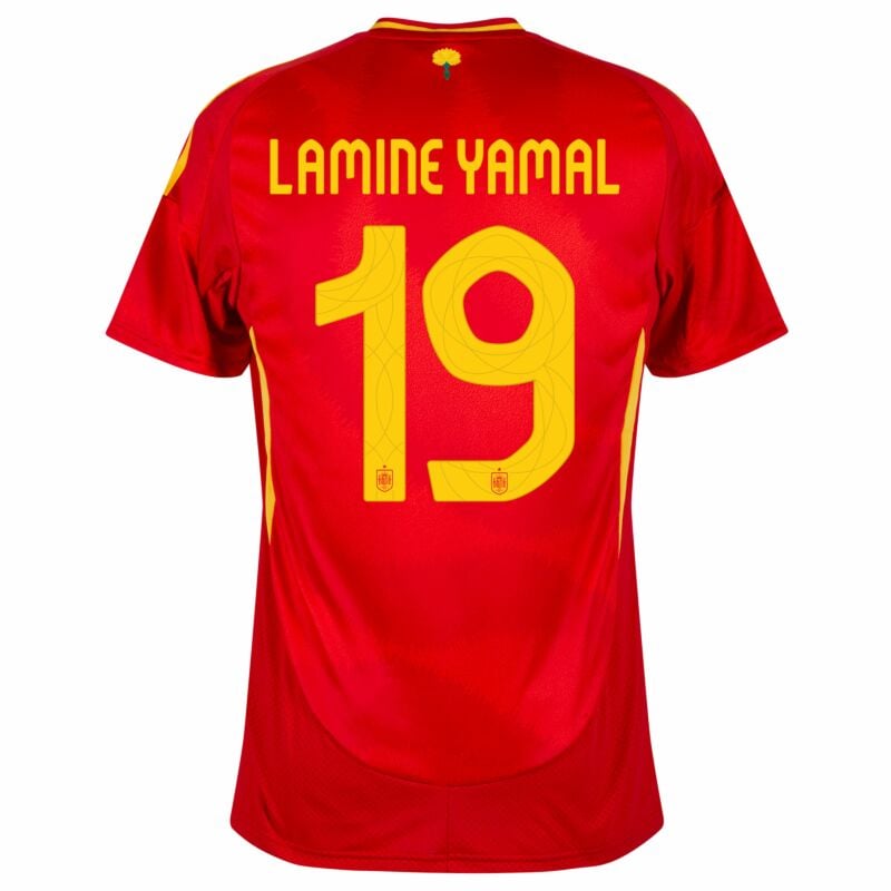 Lamine Yamal 19 Spain Shirt 2024-2025 Home Soccer Shirt - Scarlet