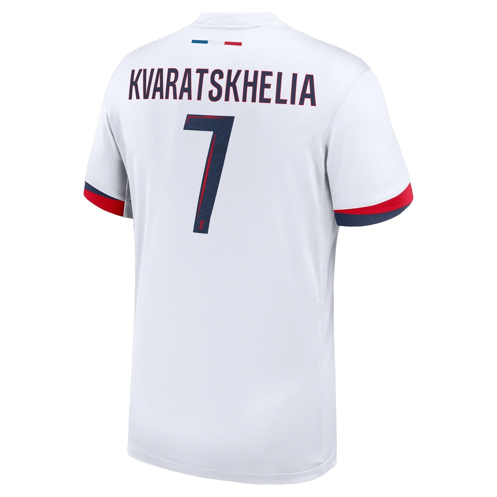Khvicha Kvaratskhelia Paris Saint-Germain 2024/25 Away Player Soccer Shirt - White
