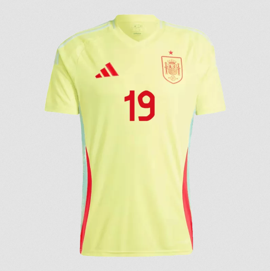 Lamine Yamal Spain Away Soccer Shirt 2025