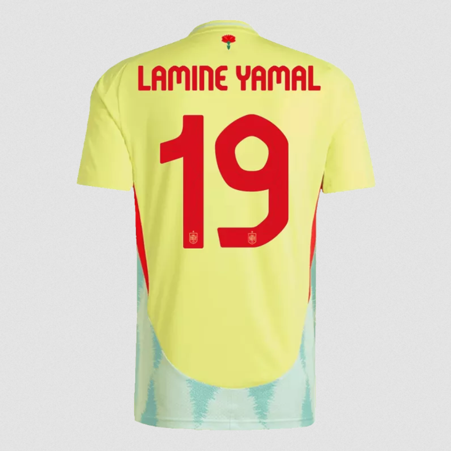 Lamine Yamal Spain Away Soccer Shirt 2025