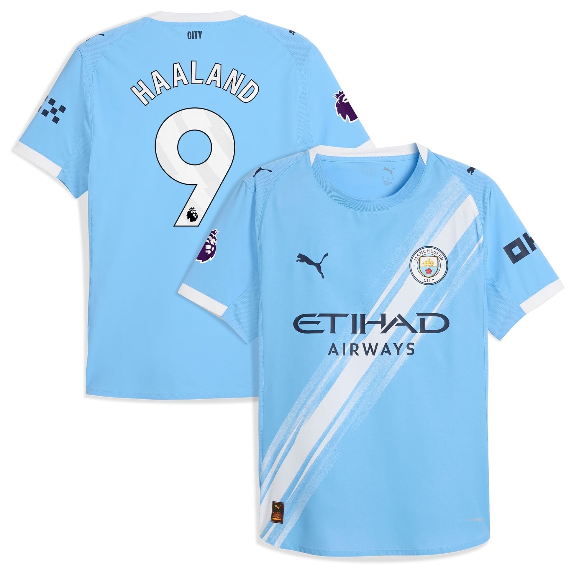 Erling Haaland Manchester City 2025/26 Home Player Soccer Shirt - Sky Blue