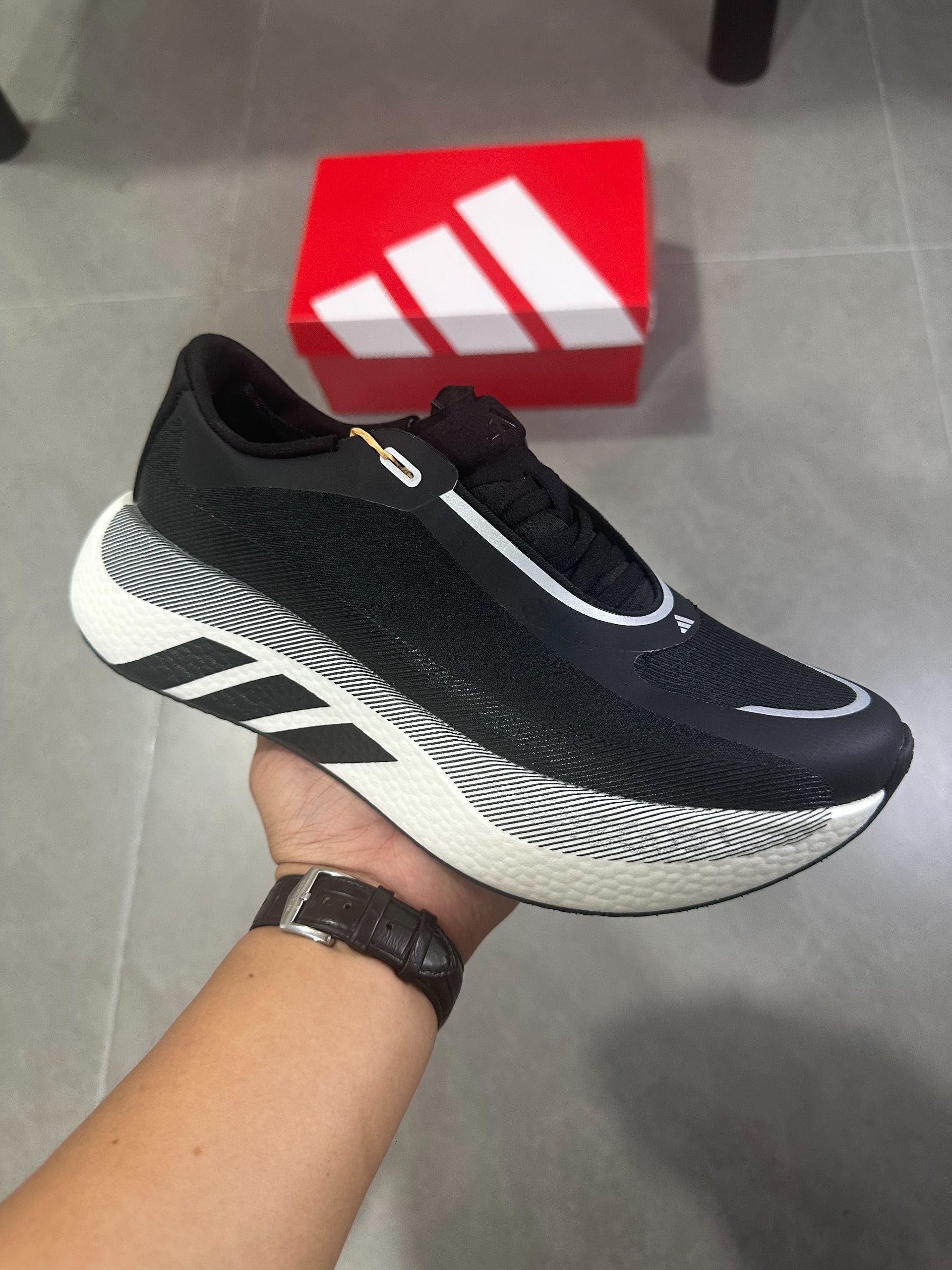 Adidas HYPERBOOST EDGE Running Shoes Black | White