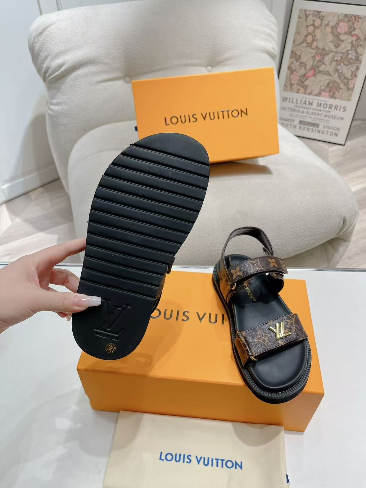 LV Sunset Comfort Flat  Sandals
