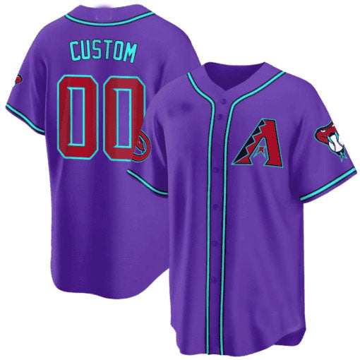 Arizona Diamondbacks 2024 Cool Base Custom Jersey V2 ��� All Stitched-Purple Baseball Jersey