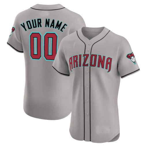 Arizona Diamondbacks 2024 Flex Base Custom Jersey ��� All Stitched-Gray Baseball Jersey