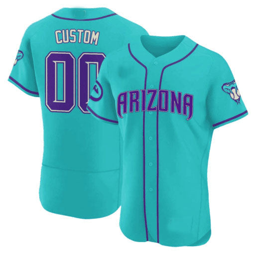 Arizona Diamondbacks 2024 Teal Purple Custom Jersey ��� Teal Baseball Jersey
