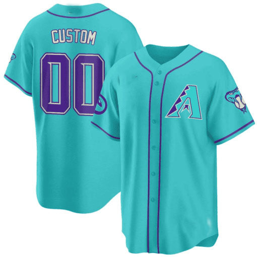 Arizona Diamondbacks 2024 Teal Purple Custom Jersey ��� Teal Baseball Jersey