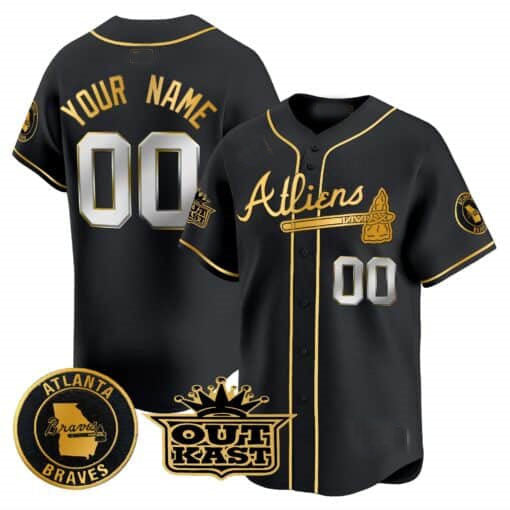 Atlanta Braves Atliens Vapor Premier Limited Custom Jersey ��� Black Baseball Jersey