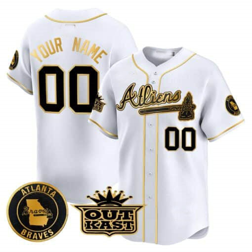 Atlanta Braves Atliens Vapor Premier Limited Custom Jersey ��� White Baseball Jersey
