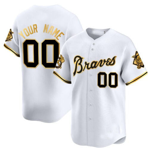Atlanta Braves Peaches n- Cream Vapor Premier Limited Custom Jersey - White Baseball Jersey