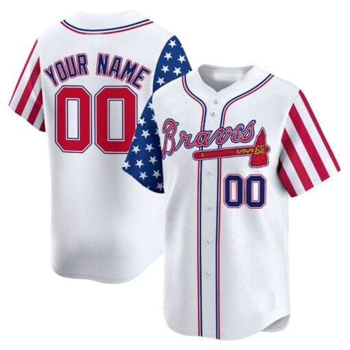 Atlanta Braves White 2024 Independence Day Vapor Premier Limited Custom Jersey - All Stitched Baseball Jersey