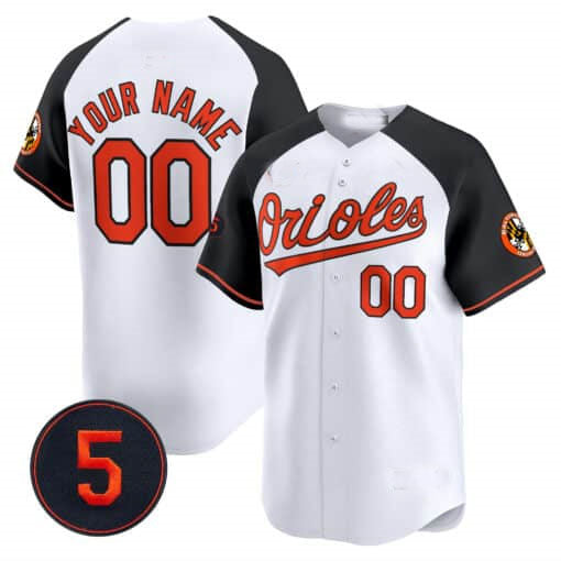 Baltimore Orioles Robinson Patch Vapor Premier Limited Custom Jersey V2  -  All Stitched-White Baseball Jersey