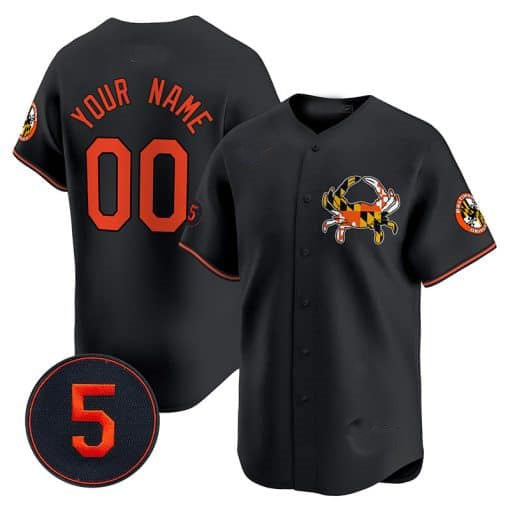 Baltimore Orioles Robinson Patch Vapor Premier Limited Custom Jersey V3  -  Black Baseball Jersey