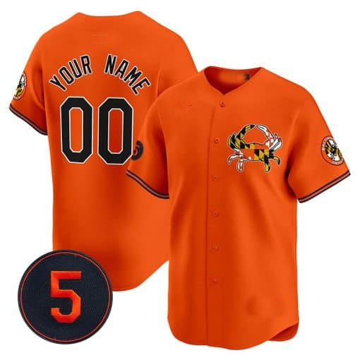 Baltimore Orioles Robinson Patch Vapor Premier Limited Custom Jersey V3  -  Orange Baseball Jersey