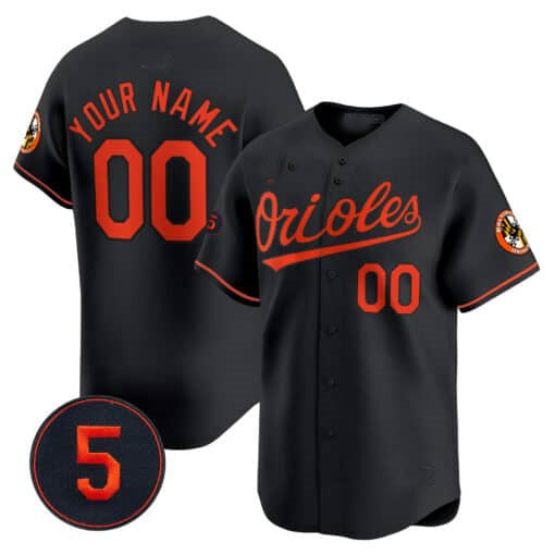 Baltimore Orioles Robinson Patch Vapor Premier Limited Custom Jersey  - Black Baseball Jersey