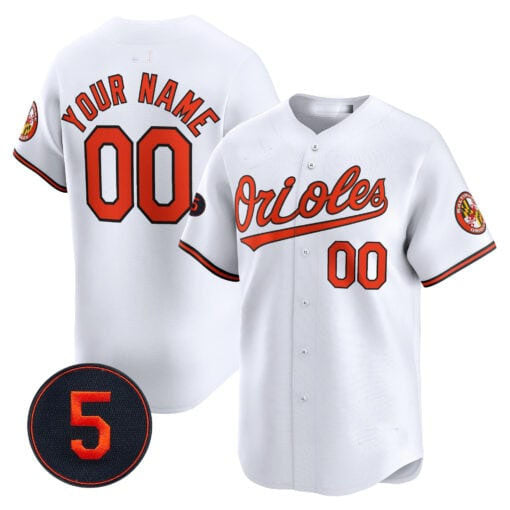 Baltimore Orioles Robinson Patch Vapor Premier Limited Custom Jersey  -  White Baseball Jersey