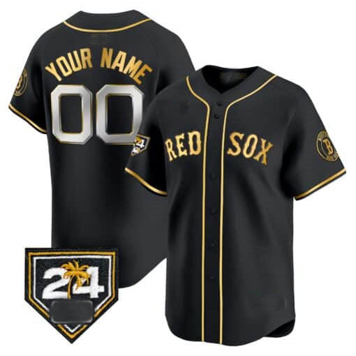 Boston Red Sox 2024 Spring Training Patch Vapor Premier Limited Custom Jersey  -  All Stitched-Black Baseball Jersey