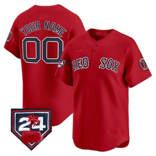 Boston Red Sox 2024 Spring Training Patch Vapor Premier Limited Custom Jersey  -  Red Baseball Jersey