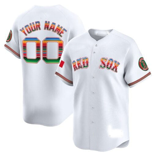 Boston Red Sox Mexico Vapor Premier Limited Custom Jersey  - All Stitched-White Baseball Jersey