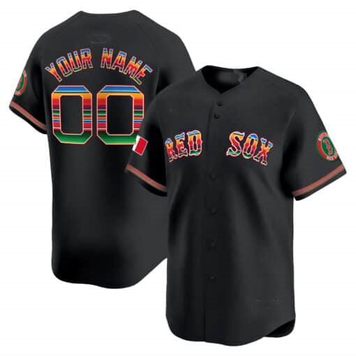Boston Red Sox Mexico Vapor Premier Limited Custom Jersey  -  Black Baseball Jersey
