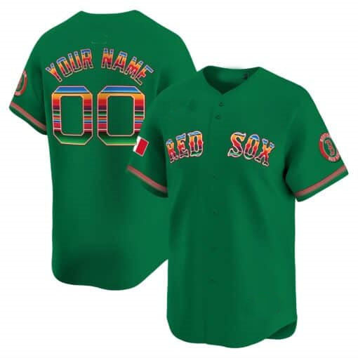 Boston Red Sox Mexico Vapor Premier Limited Custom Jersey  -  Green Baseball Jersey