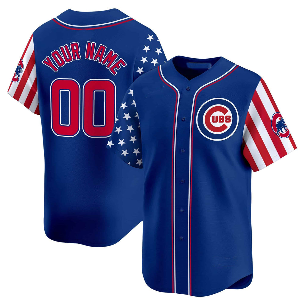 Chicago Cubs 2024 Independence Day Vapor Premier Limited Custom Jersey  - Royal Baseball Jersey