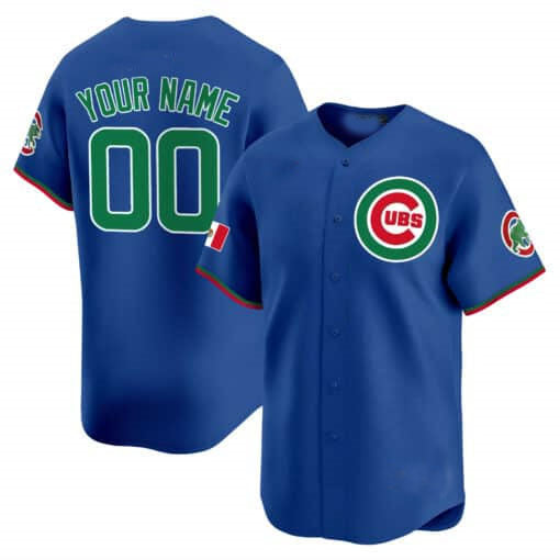 Chicago Cubs Mexico Vapor Premier Limited Custom Jersey V3  - Royal Baseball Jersey