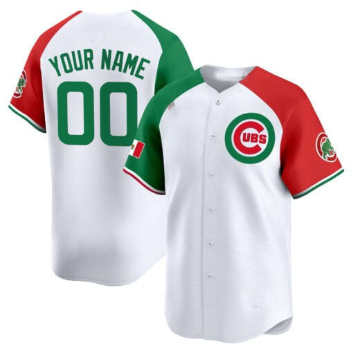 Chicago Cubs Mexico Vapor Premier Limited Custom Jersey V3  -  White Baseball Jersey