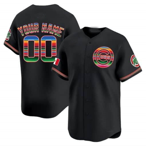 Chicago Cubs Mexico Vapor Premier Limited Custom Jersey  - Black Baseball Jersey