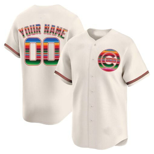 Chicago Cubs Mexico Vapor Premier Limited Custom Jersey  - Cream Baseball Jersey