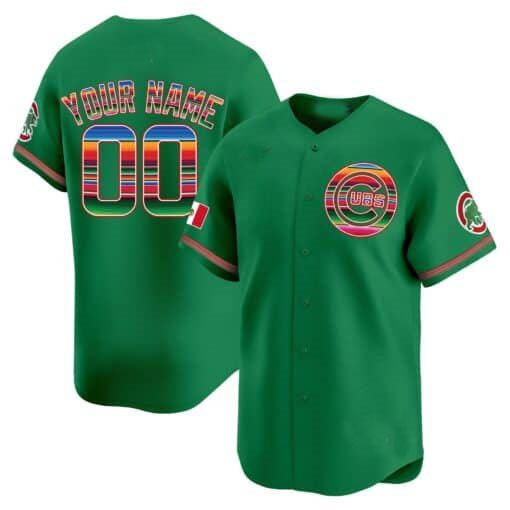 Chicago Cubs Mexico Vapor Premier Limited Custom Jersey  - Green Baseball Jersey