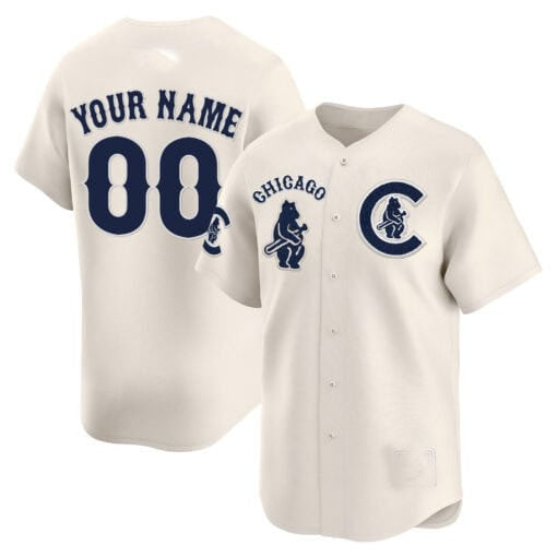 Chicago Cubs Special Vapor Premier Limited Custom Jersey V2  - Cream Baseball Jersey