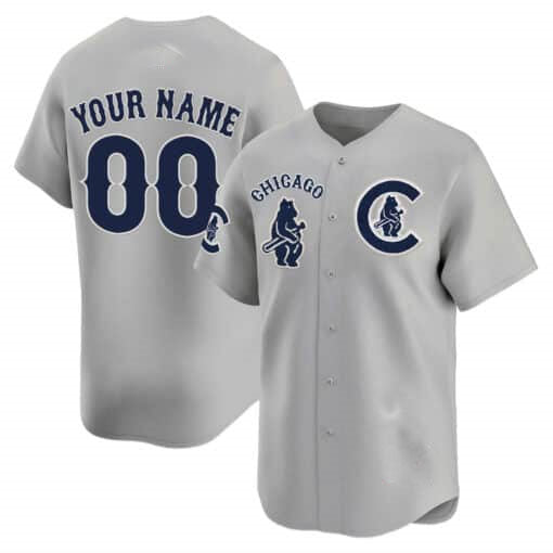 Chicago Cubs Special Vapor Premier Limited Custom Jersey V2  - Gray Baseball Jersey