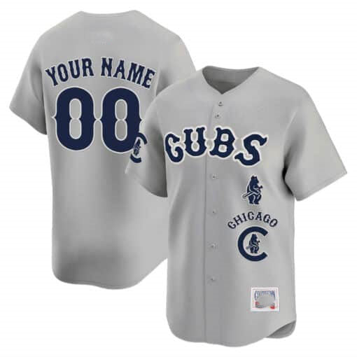 Chicago Cubs Special Vapor Premier Limited Custom Jersey  -  Gray Baseball Jersey