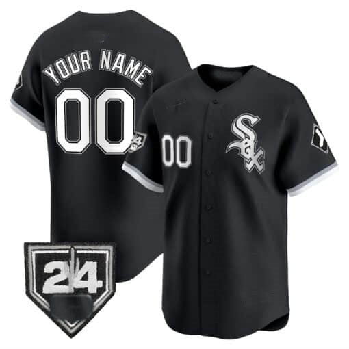 Chicago White Sox 2024 Spring Training Patch Vapor Premier Limited Custom Jersey - Black Baseball Jersey