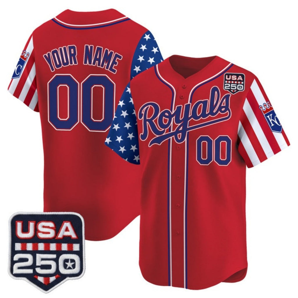 Custom Kansas City Royals America 250 Edition Vapor Premier Limited Red  Stitched Baseball Jersey