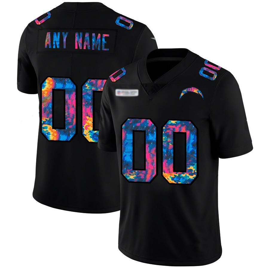 Custom LA.Chargers Multi-Color Black 2020 Crucial Catch Vapor Untouchable Limited Jersey