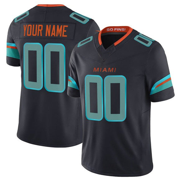 Custom M.Dolphins Active Player Black 2025 F.U.S.E. ���Rivalries��� Vapor Limited Stitched Jersey