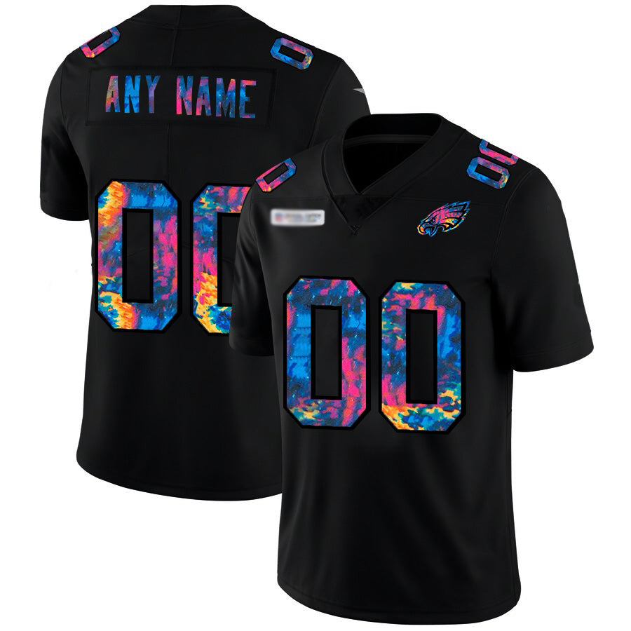 Custom P.Eagles Multi-Color Black 2020 Crucial Catch Vapor Untouchable Limited Jersey
