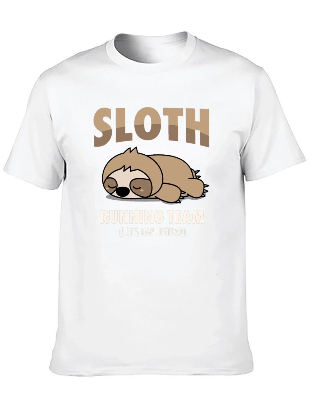 Sloth Running Team T-Shirt - Funny Nap Time Tee