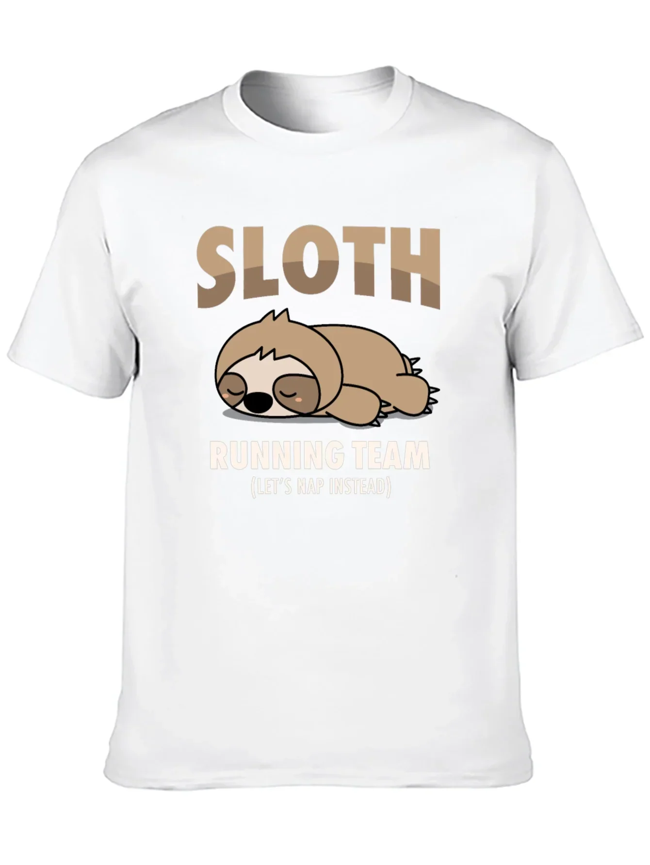 Sloth Running Team T-Shirt - Funny Nap Time Tee