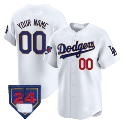 Dodgers 2024 Spring Training Patch Vapor Premier Limited Custom Jersey White Baseball Jersey