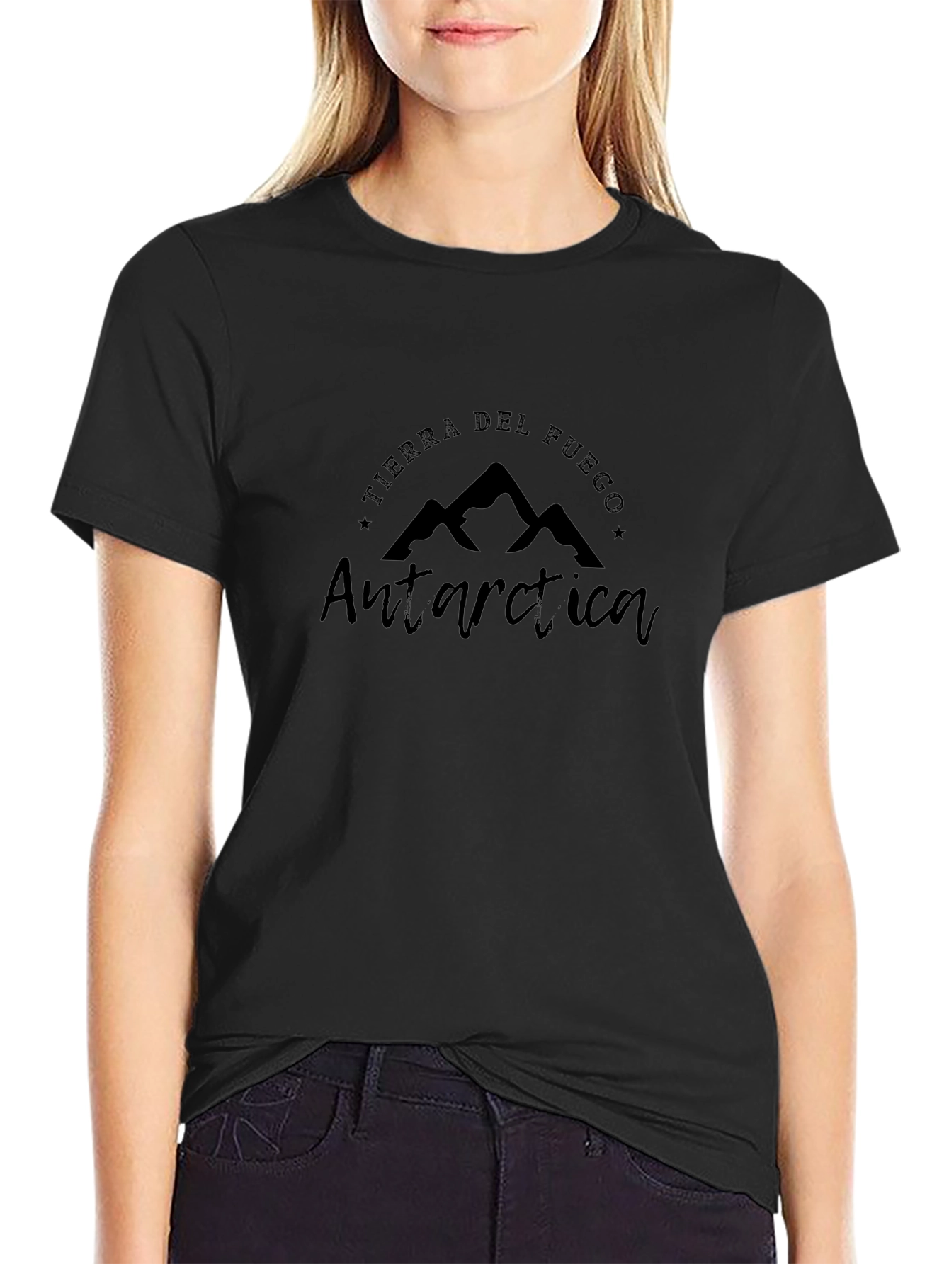 Antarctica Tierra del Fuego Black T-Shirt
