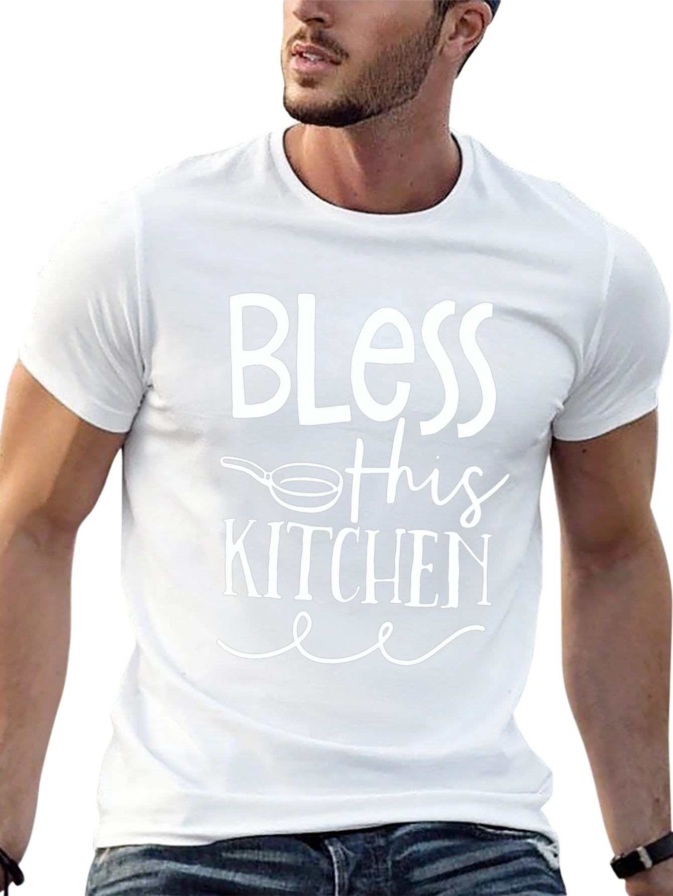 Bless This Kitchen Graphic Tee - Black
